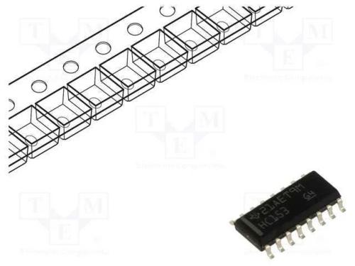 IC: digital, 4 to 1 line,multiplexor,seletor de d.