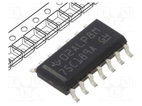 IC: interface, recetor de linha, RS232, 1000kbps,.