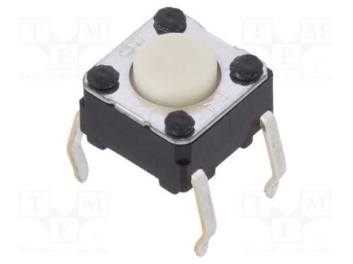 Microinterruptor TACT, SPST-NO, Pos: 2, 0,05A/24V.