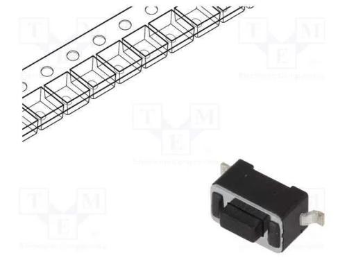 Microinterruptor TACT, SPST-NO, Pos: 2, 0,05A/12V.