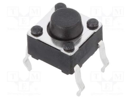 Microinterruptor TACT, SPST-NO, Pos: 2, 0,05A/12V.