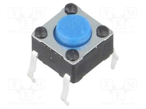 Microinterruptor TACT, SPST-NO, Pos: 2, 0,05A/12V.