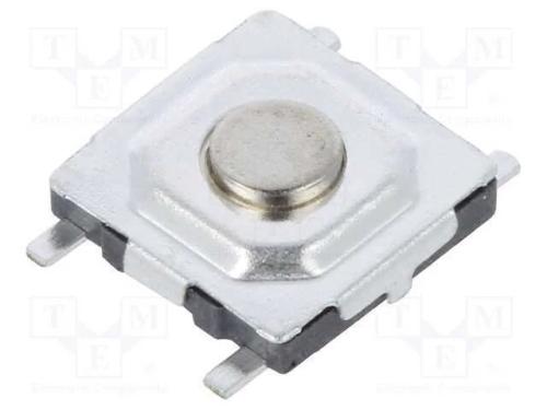 Microinterruptor TACT, Pos: 2, 0,05A/12VDC, SMT, .