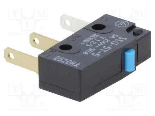 Microinterruptor SNAP ACTION, 5A/125VAC, sem alav.