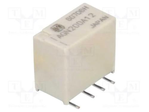 Relé: Eletromagnético; Dpdt; Ubobina: 12vdc; Icontactos Max: 1a