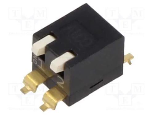 Interruptor: DIP-SWITCH, Quantidade de secções: 2.