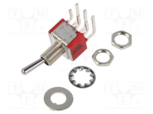 Interruptor: de alavanca, Pos: 2, DPDT, ON-ON, 5A.
