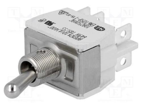 Interruptor: de alavanca, Pos: 3, DP3T, ON-OFF-ON.
