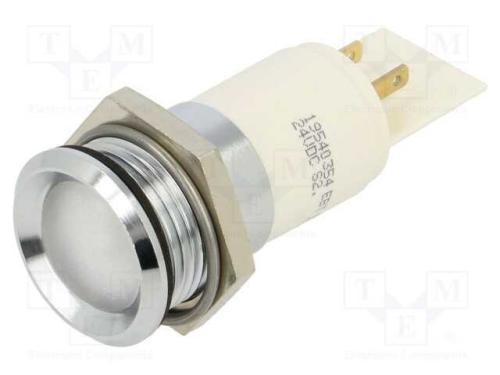 Luz indicadora: LED, vermelho/verde/amarelo, 24VD.