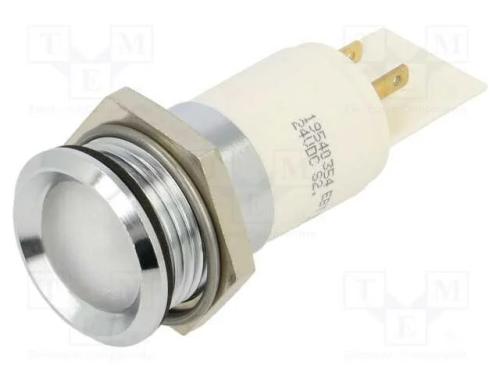 Luz indicadora: LED, vermelho/verde/amarelo, 24VD.