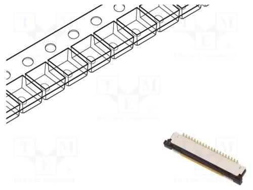 Conector: FFC/FPC, verticais, PIN: 20, ZIF, SMT, .