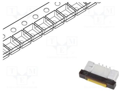 Conector: FFC/FPC, verticais, PIN: 8, ZIF, SMT, 3.