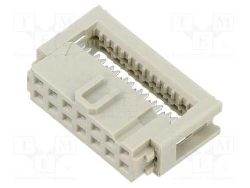Ficha; Idc; Fêmea; Pin: 14; para Fita; 1,27mm; R. Contatos: 2,54mm