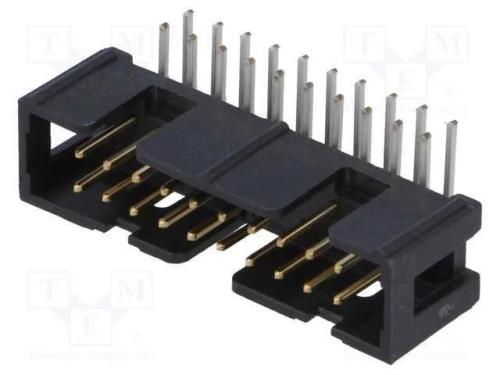 Tomada; Idc; Macho; Pin: 20; Angulares 90°; Tht; para Pcb; Dourado