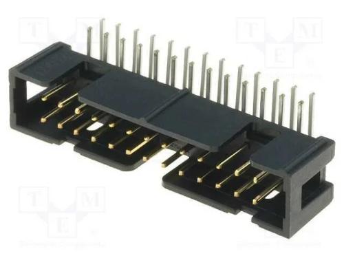 Tomada; Idc; Macho; Pin: 26; Angulares 90°; Tht; para Pcb; Dourado