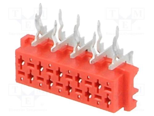 Fio-placa, tomada, fêmea, PIN: 10, THT, para PCB,.
