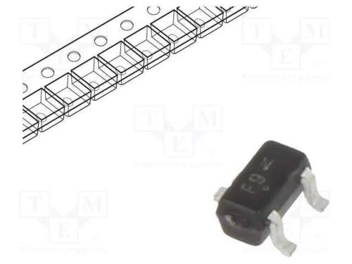 Transístor: PNP, bipolar, 50V, 0,1A, 0,15W, SC75