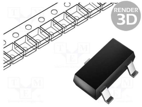 Trans&iacute;stor: N-Mosfet; Unipolar; 60v; 0,115a; 0,225w; Sot23