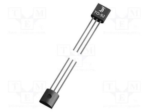 Trans&iacute;stor: NPN, bipolar, 45V, 0,1A, 500mW, TO92