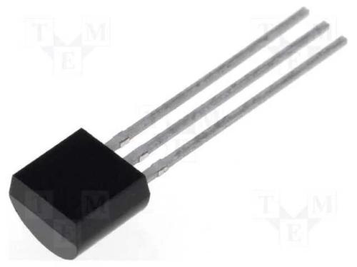 Transístor: NPN, bipolar, 30V, 0,1A, 0,5W, TO92