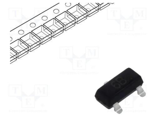 Transístor: NPN, bipolar, 45V, 0,5A, 300mW, SOT23