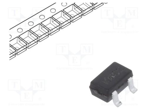 Transístor: NPN, bipolar, 45V, 0,5A, 200mW, SOT323