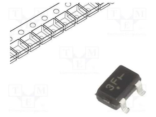 Transístor: PNP, bipolar, 45V, 0,1A, 0,15W, SC70,.
