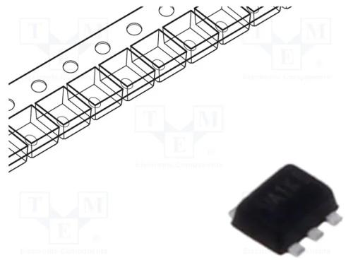 Trans&iacute;stor: N-MOSFET x2, unipolar, 60V, 0,3A, Idm.
