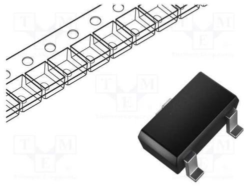 Transístor: NPN, bipolar, BRT, 50V, 0,1A, 350mW, .