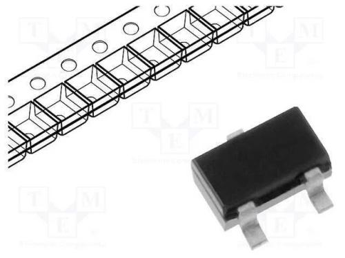 Trans&iacute;stor: N-MOSFET, unipolar, 20V, 0,6A, 0,625W.