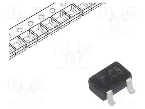 Transístor: Npn; Bipolar; Brt; 50v; 0,1a; 200mw; Sot323; R1: 22ko