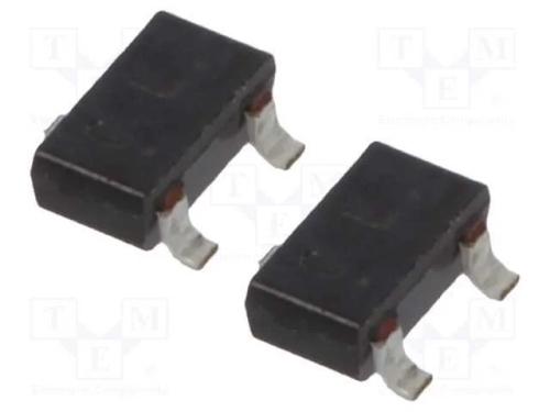 Transístor: PNP, bipolar, BRT, 50V, 0,1A, 0,2W, S.