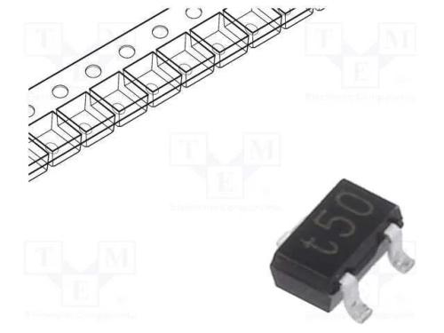 Transístor: NPN, bipolar, BRT, 50V, 0,1A, 200mW, .
