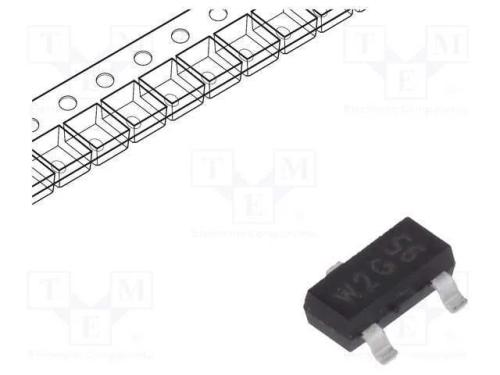 Transístor: PNP, bipolar, 80V, 0,5A, 250mW, SOT23.