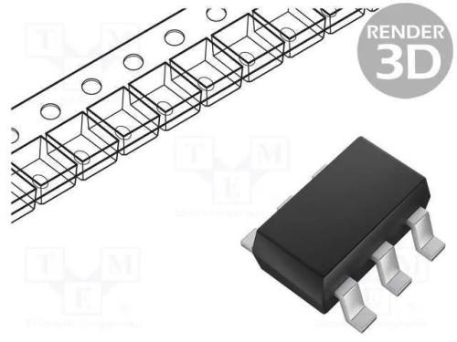 Transístor: PNP x2, bipolar, BRT, 50V, 0,1A, 300m.