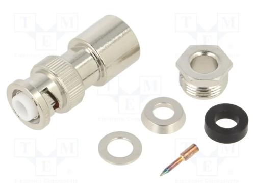 Ficha, Concêntricos, Macho, Simples, Solda,Trançado (Clamp), Mhv