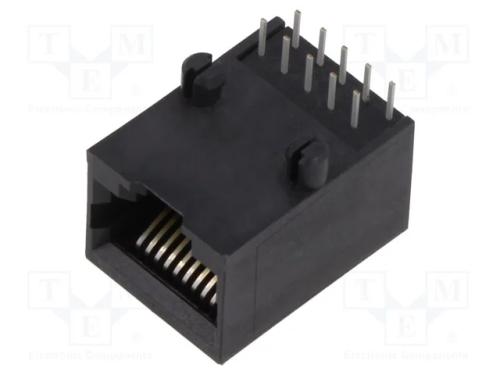 Tomada, Rj50, Pin: 10, Sistema: 10p10c, para Pcb, Tht, Angulares 90