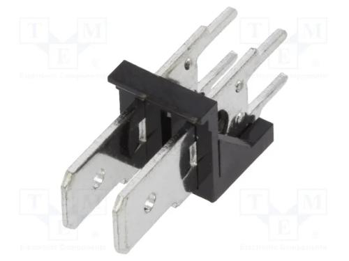 Conetor: listel de conectores, 6,3mm, THT, 250V, .