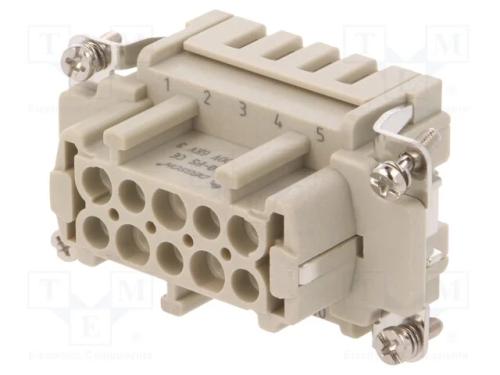 Conector: HDC, inserto de contatos, fêmea, DE, PI.