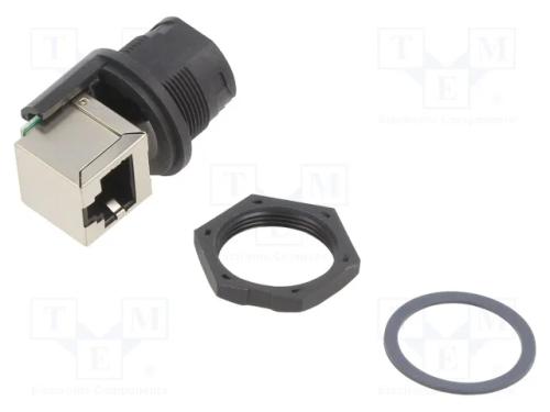 Conector, Pin: 8, Cat: 5e, Plástico, Sistema: 8p8c, Ip67, Tamanho C