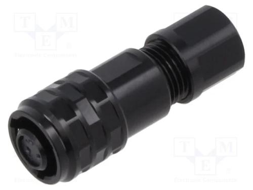 Ficha, SA6, fêmea, PIN: 3, IP67, 3,5÷4mm, 3A, sol.