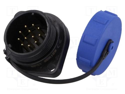 Tomada, SP21, macho, PIN: 12, com a tapa protecto.