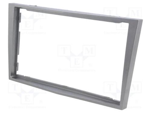 Moldura do rádio, Opel, 2 DIN, prateado