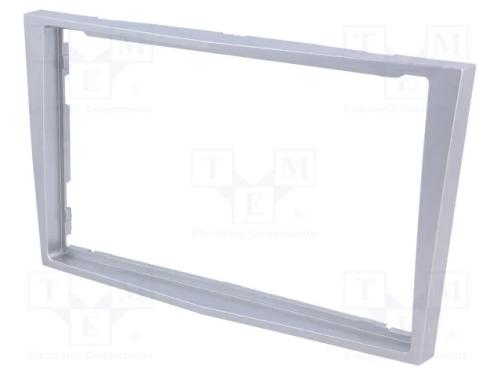 Moldura do rádio, Opel, 2 DIN, prateado