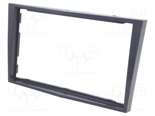 Moldura do rádio, Opel, 2 DIN, cinzento (de aço)