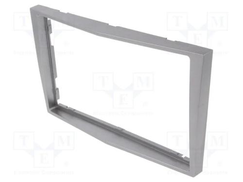 Moldura do rádio, Opel, 2 DIN, prateado