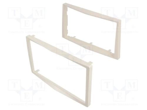 Moldura do rádio, Opel, 2 DIN, branco (pérola)
