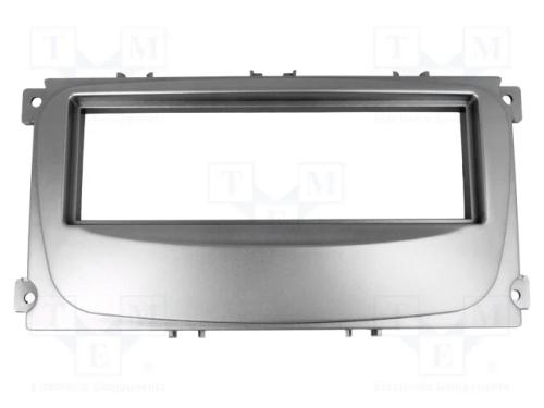 Moldura do rádio, Ford, 1 DIN, prateado