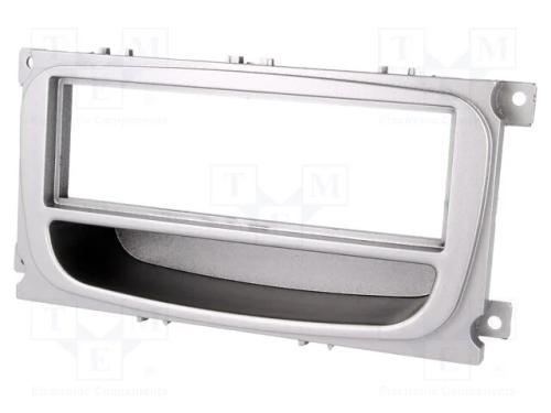 Moldura do rádio, Ford, 1 DIN, prateado