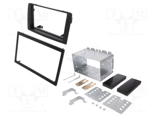 Moldura do rádio, Fiat,Lancia, 2 DIN, cinzenta